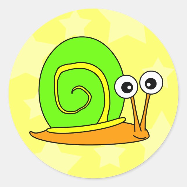 Adesivo Redondo Penhadores de Caracóis Felizes (Frente)