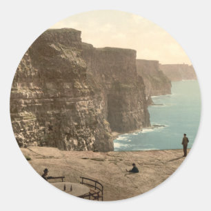 Adesivo Redondo Penhascos em Moher, condado Clare