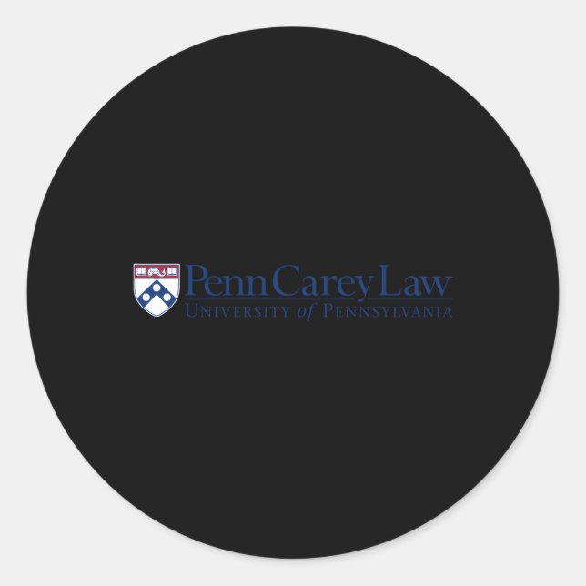 Adesivo Redondo Penn Quakers Carey Law (Frente)