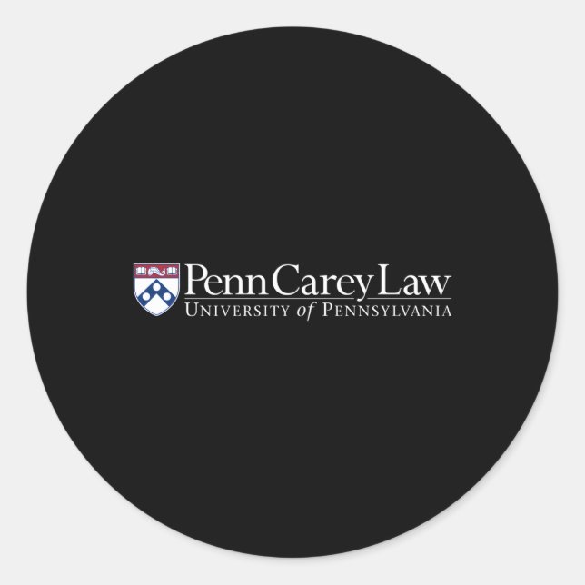 Adesivo Redondo Penn Quakers Carey Law Team Color (Frente)