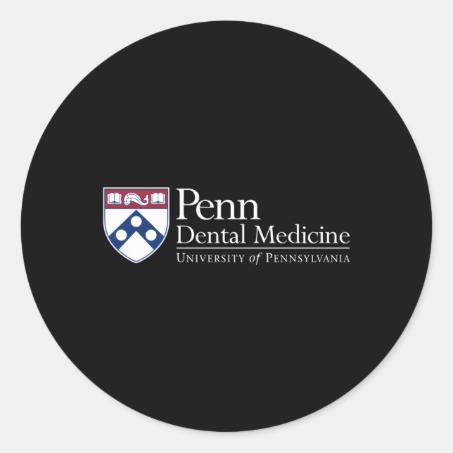 Adesivo Redondo Penn Quakers School Of Dental Medicine (Frente)