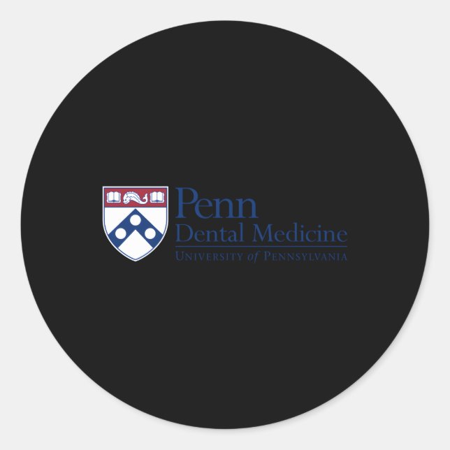 Adesivo Redondo Penn Quakers School Of Dental Medicine (Frente)