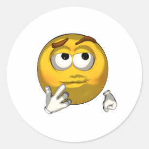 Adesivo Redondo Pensamento - Toon