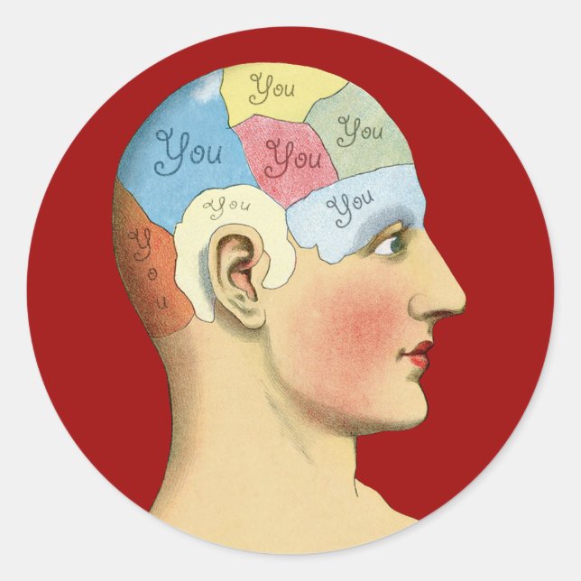 Adesivo Redondo Pensando em você (Frente)