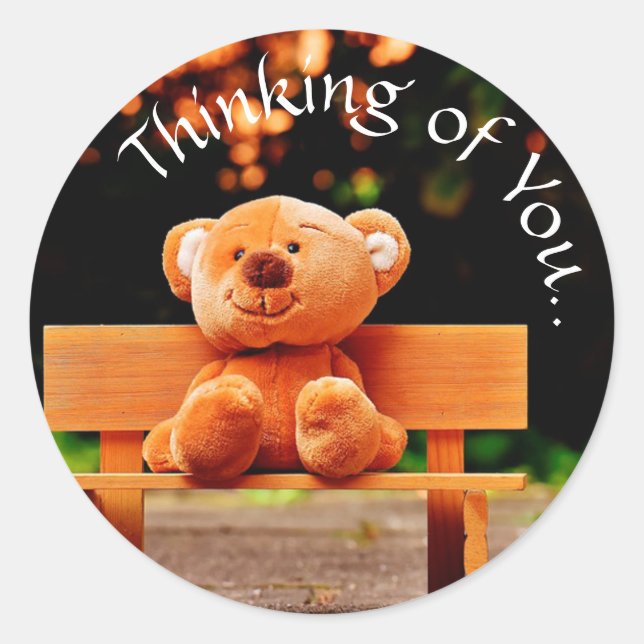 Adesivo Redondo Pensando em você (Frente)