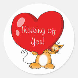 Adesivo Redondo Pensando em você