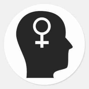 Adesivo Redondo Pensando No Feminismo