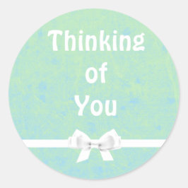 Adesivo Redondo Pensando no seu Arco branco e lacrimejante