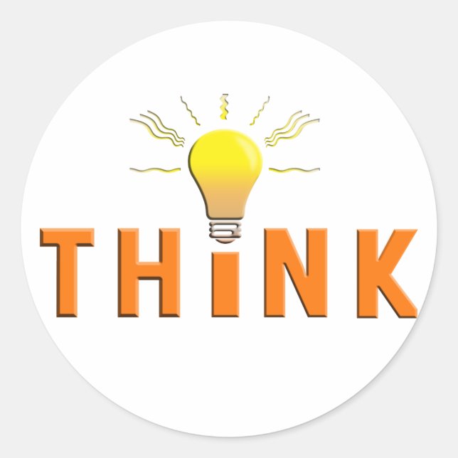 Adesivo Redondo Pensar (Frente)
