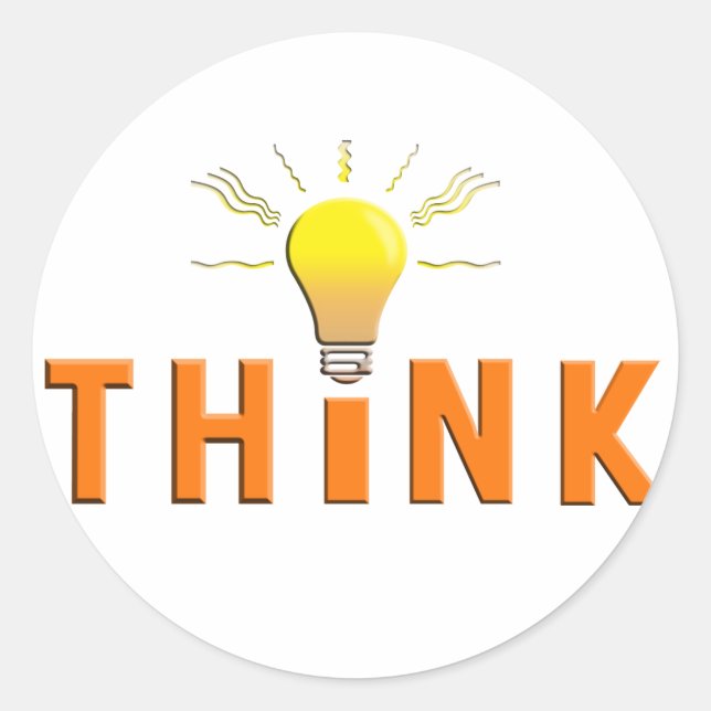 Adesivo Redondo Pensar (Frente)