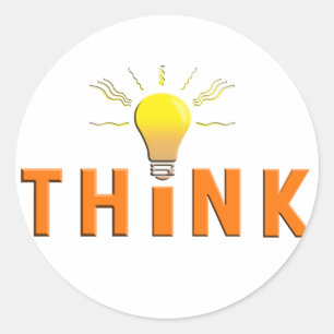 Adesivo Redondo Pense