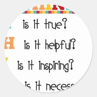 Adesivo Redondo Pense antes de falar