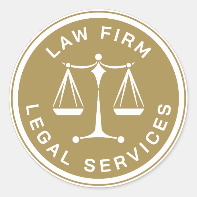 Adesivo Redondo Pense em Justiça - Lei Clássica (Frente)