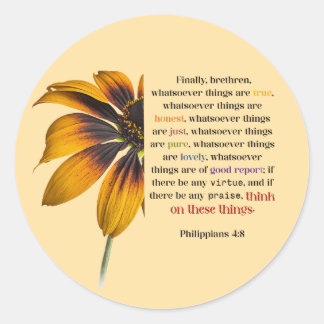 Adesivo Redondo Pense nestas coisas