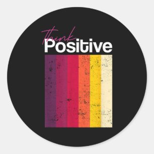 Adesivo Redondo Pense no & positivo; Inspire as aspas no Co