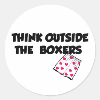 Adesivo Redondo pensem fora dos boxers