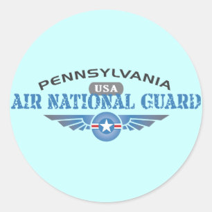 Adesivo Redondo Pensilvânia Air National Guarda