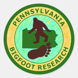 Adesivo Redondo Pensilvânia Bigfoot Research