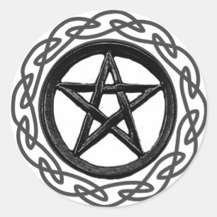 Adesivo Redondo Pentacle celta Textured