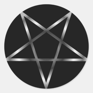 Adesivo Redondo Pentacle de prata