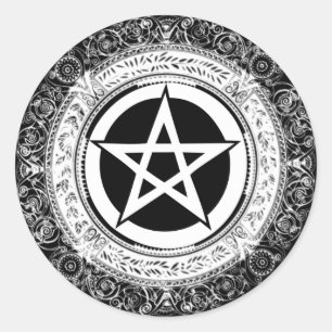 Adesivo Redondo Pentacle ornamentado