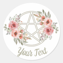 Adesivo Redondo Pentáculo Floral do Quiet Sage