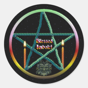 Adesivo Redondo Pentáculo Imbólico