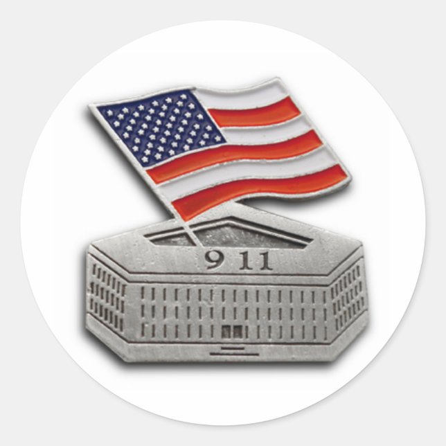 ADESIVO REDONDO PENTAGON US FLAG 9-11 (Frente)