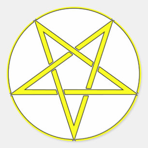 Adesivo Redondo Pentagram cinco da estrela 5 cómicos clássicos d