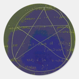 Adesivo Redondo pentagram círculo mágico escuro ritual