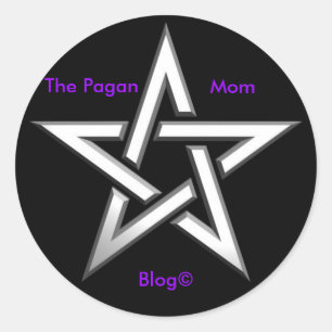 Adesivo Redondo pentagram-estrela, Pagan, mamã, Blog©