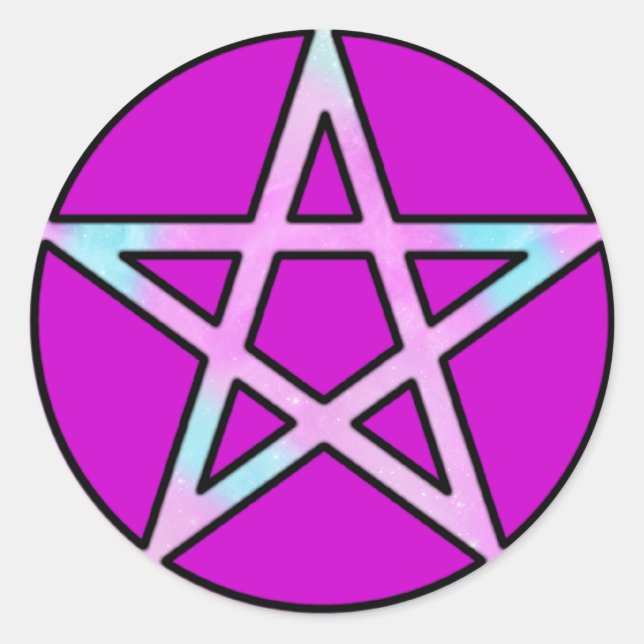 Adesivo Redondo Pentagrama de Pastel Candygram (Frente)