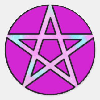 Adesivo Redondo Pentagrama de Pastel Candygram
