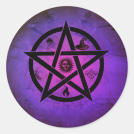 Adesivo Redondo Pentagrama mágico
