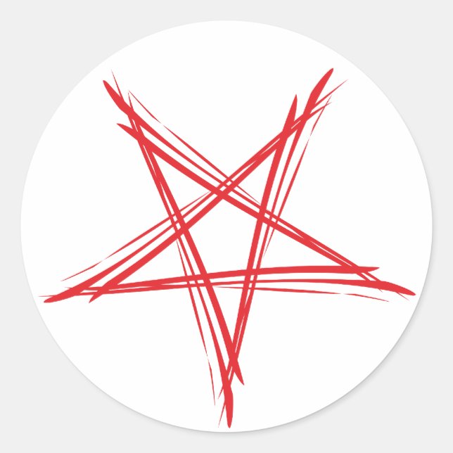 Adesivo Redondo Pentagramm pentacle (Frente)