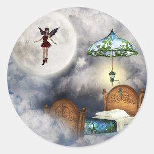 Adesivo Redondo Pente de fada dos dentes