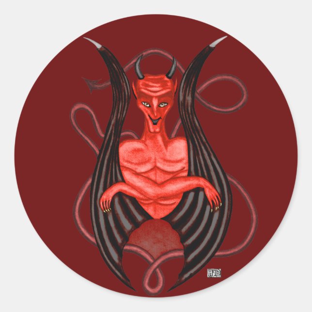 Adesivo Redondo Pentes Anjos Escuros (Frente)