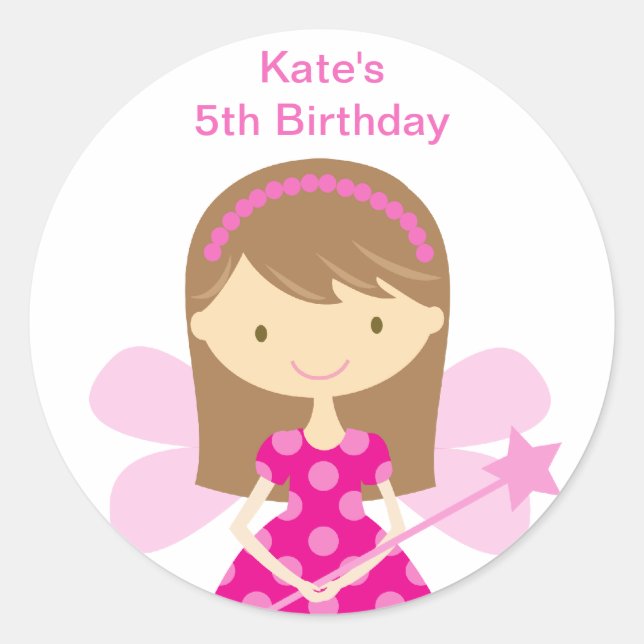 Adesivo Redondo Pentes de fada de pinto quente (Frente)