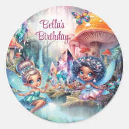Adesivo Redondo Pentes de fadas mágicas