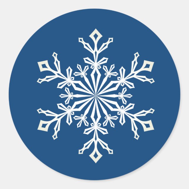 Adesivo Redondo Pentes de Natal-Floco de Neve (Frente)