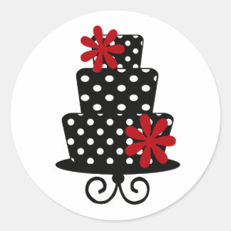 Adesivo Redondo Pentes Vermelhas e Pretos Clássicos