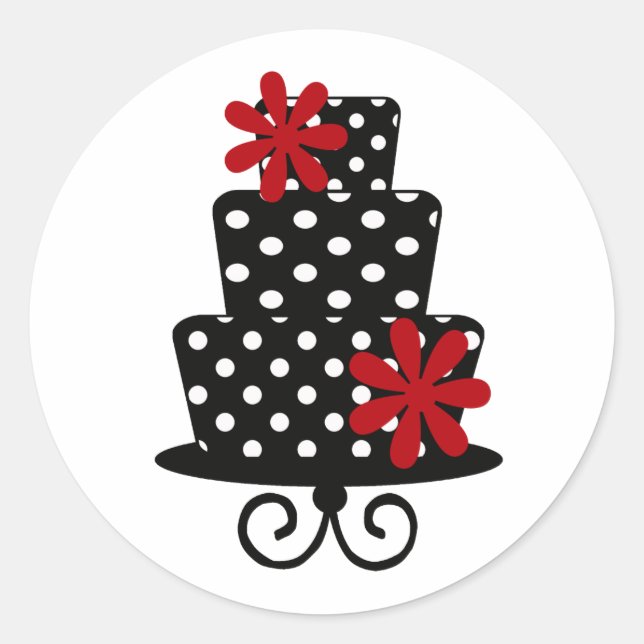 Adesivo Redondo Pentes Vermelhas e Pretos Clássicos (Frente)