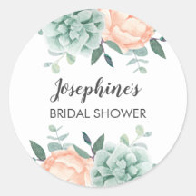 Peony & Succult Watercolor Chá de panela