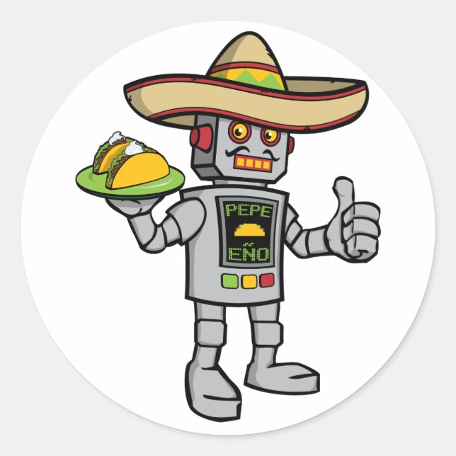 Adesivo Redondo Pepe Eño - Sticker (Frente)