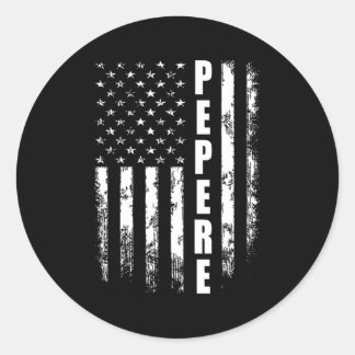Adesivo Redondo Pepere America Flag For Padre Day