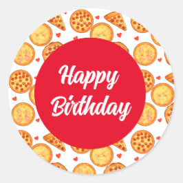 Adesivo Redondo Peperroni, Queijo E Margherita Pizza