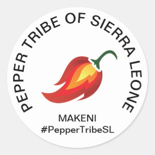Adesivo Redondo Pepper Tribe Sierra Leone Sticker