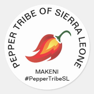 Adesivo Redondo Pepper Tribe Sierra Leone Sticker