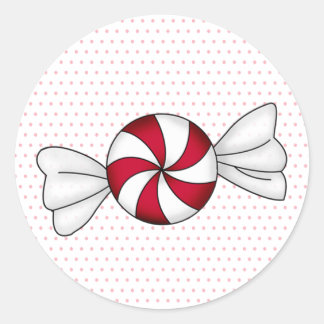 Adesivo Redondo Peppermint Candies
