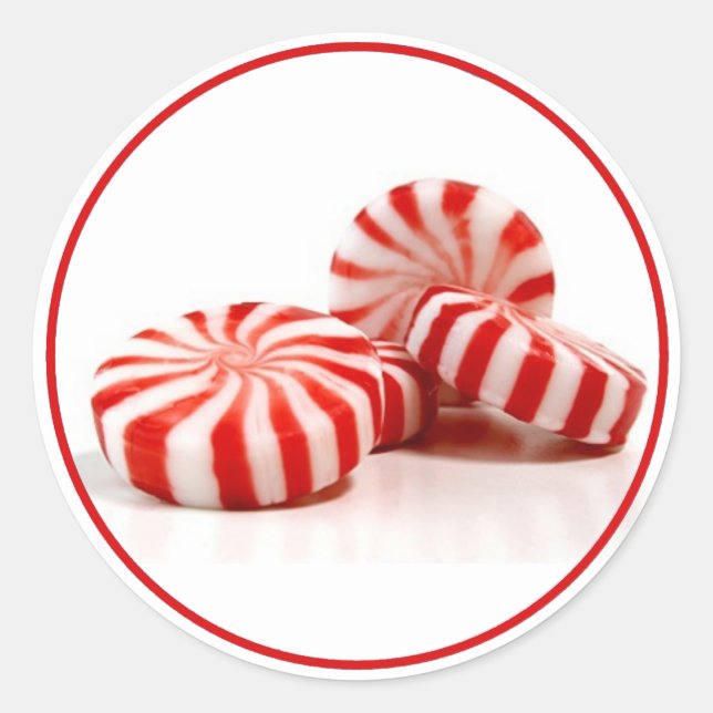 Adesivo Redondo Peppermint Candies Sticker (Frente)